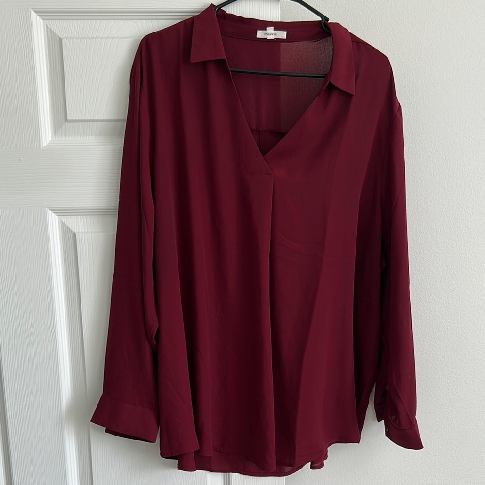 Women's Burgundy Blouse